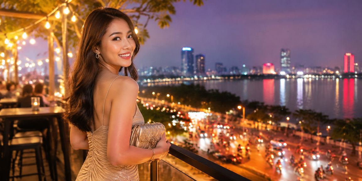 Người hâm mộ bóng đá tại Hà Nội theo dõi trận đấu và kiểm tra kèo cược trong không gian chợ đêm sôi động